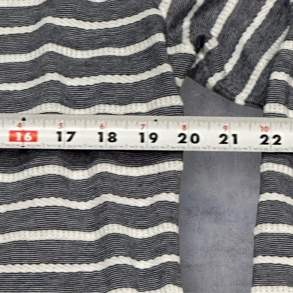 Sail To Sable Textured Knit Striped Long Sleeve Dress Size Large‎ Preppy Neutral
